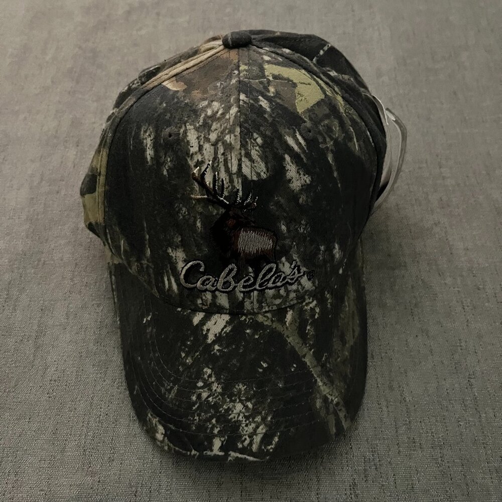 Cabelas Hat Cap Adult Camouflage Strap Back Deer Hunting Embroidered OSFA NWT